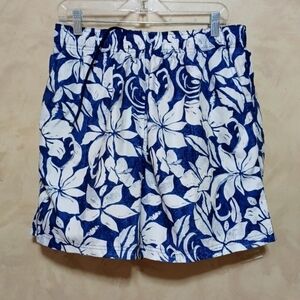 OP MENS SWIM WEAR SIZE L(36-38) IN A BEAUTIFUL BLUE AND WHITE COLOR